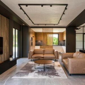 Strefa dzienna z elementami loftu