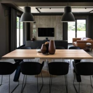 Strefa dzienna z elementami loftu