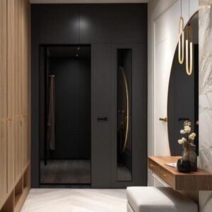 Eklektyczna część dzienna z łazienką