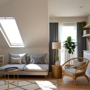 Pokój nastolatki z wydzieloną garderobą