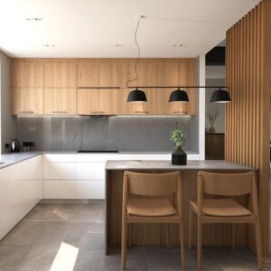 Strefa dzienna z elementami loftu