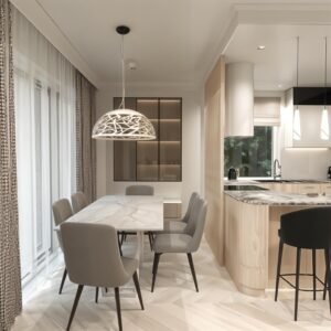 Część dzienna w stylu modern classic